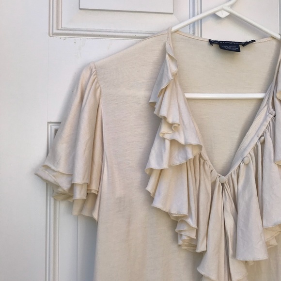 RL Creme Ruffle Top - Picture 4 of 4